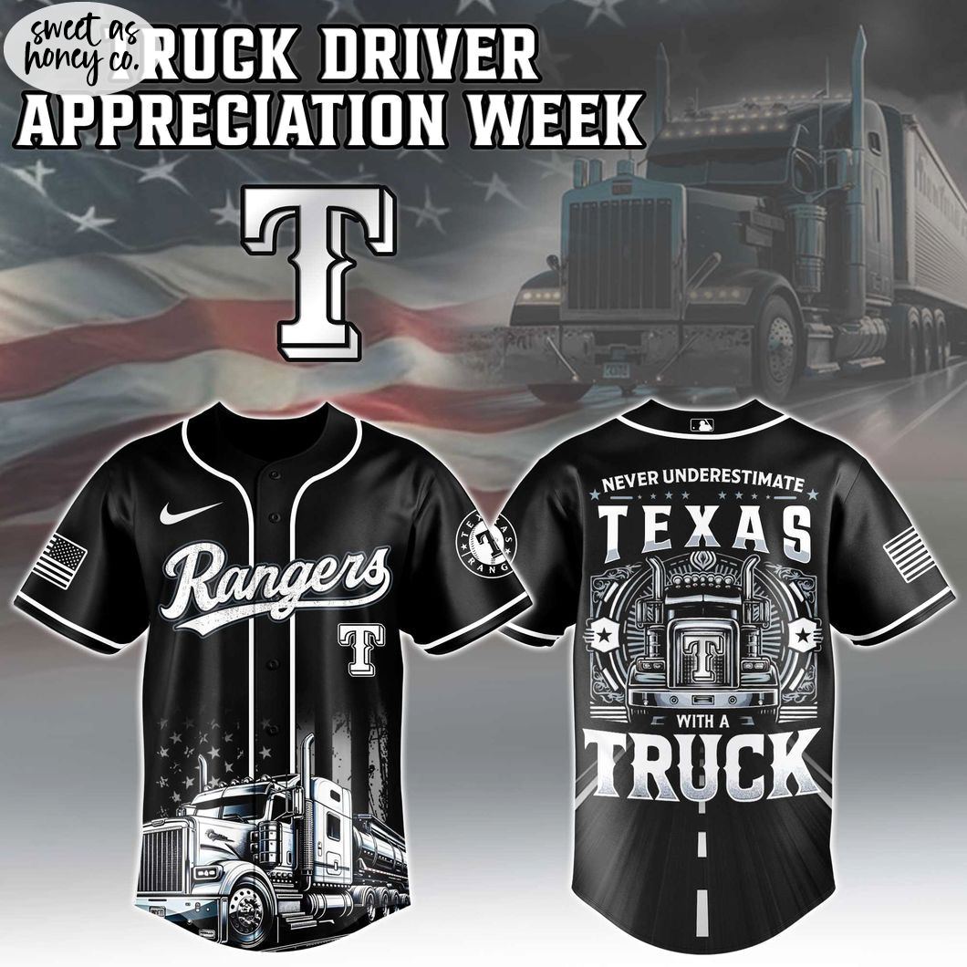 Texas Rangers MLB X Nation Truck Driver Appreciation Week 2025 Jersey Texas Rangers MLB X Nation Truck Driver Appreciation Week 2025 Jersey