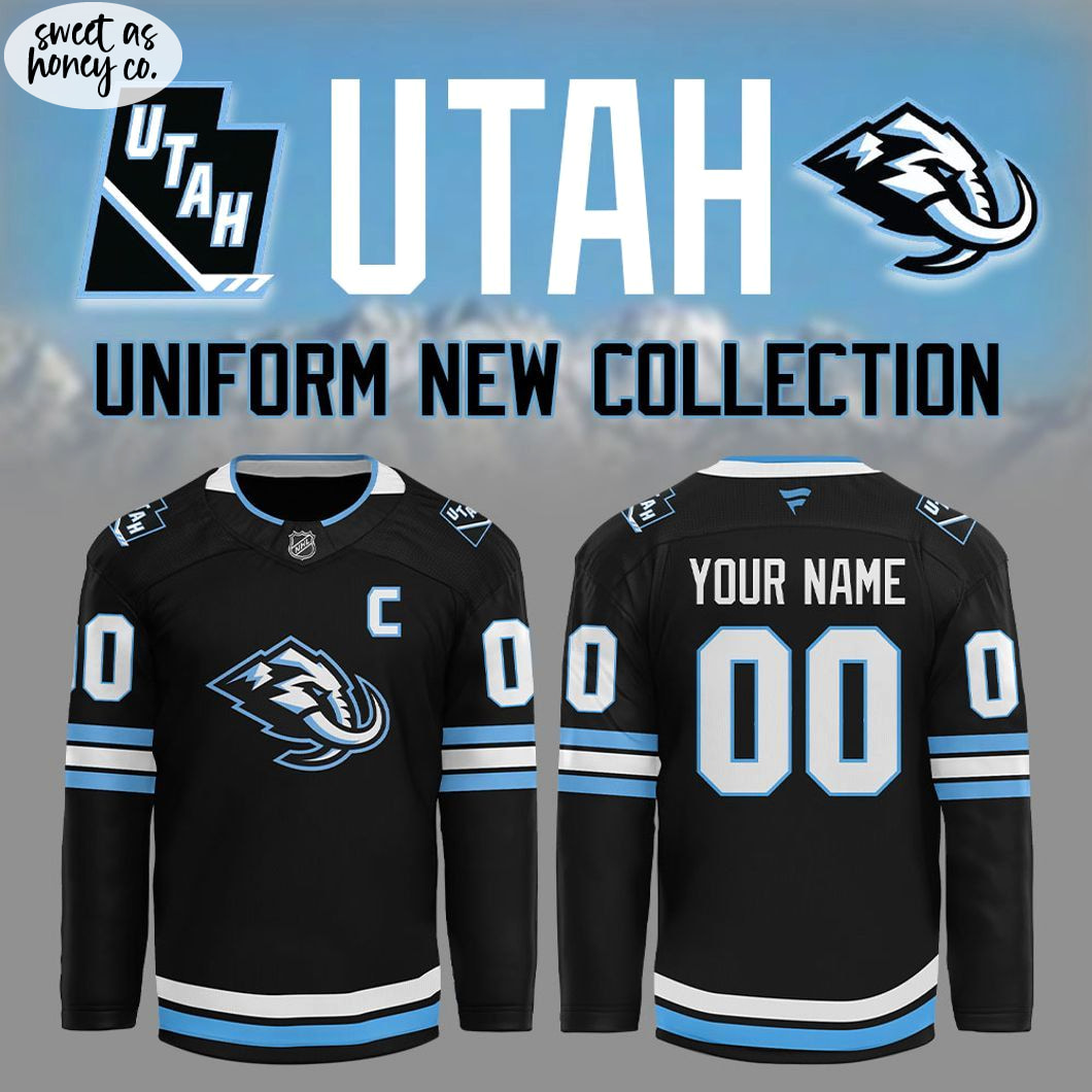 Utah Mammoth 2025 New Edition Black Hockey Jersey Utah Mammoth 2025 New Edition Black Hockey Jersey