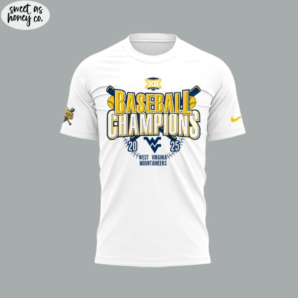 WVU West Virginia Mountaineers 2025 Big 12 Champions T-Shirt