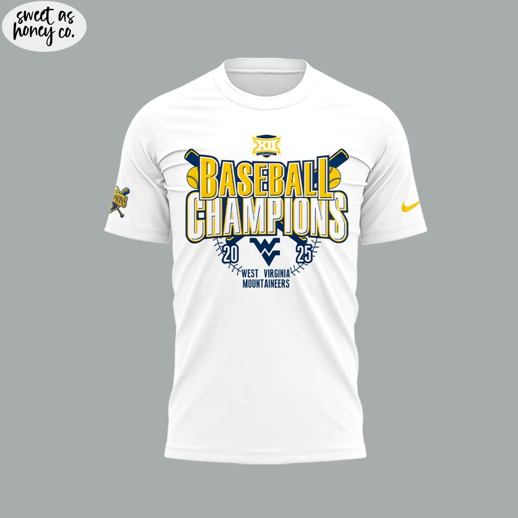 WVU West Virginia Mountaineers 2025 Big 12 Champions T-Shirt WVU West Virginia Mountaineers 2025 Big 12 Champions T-Shirt