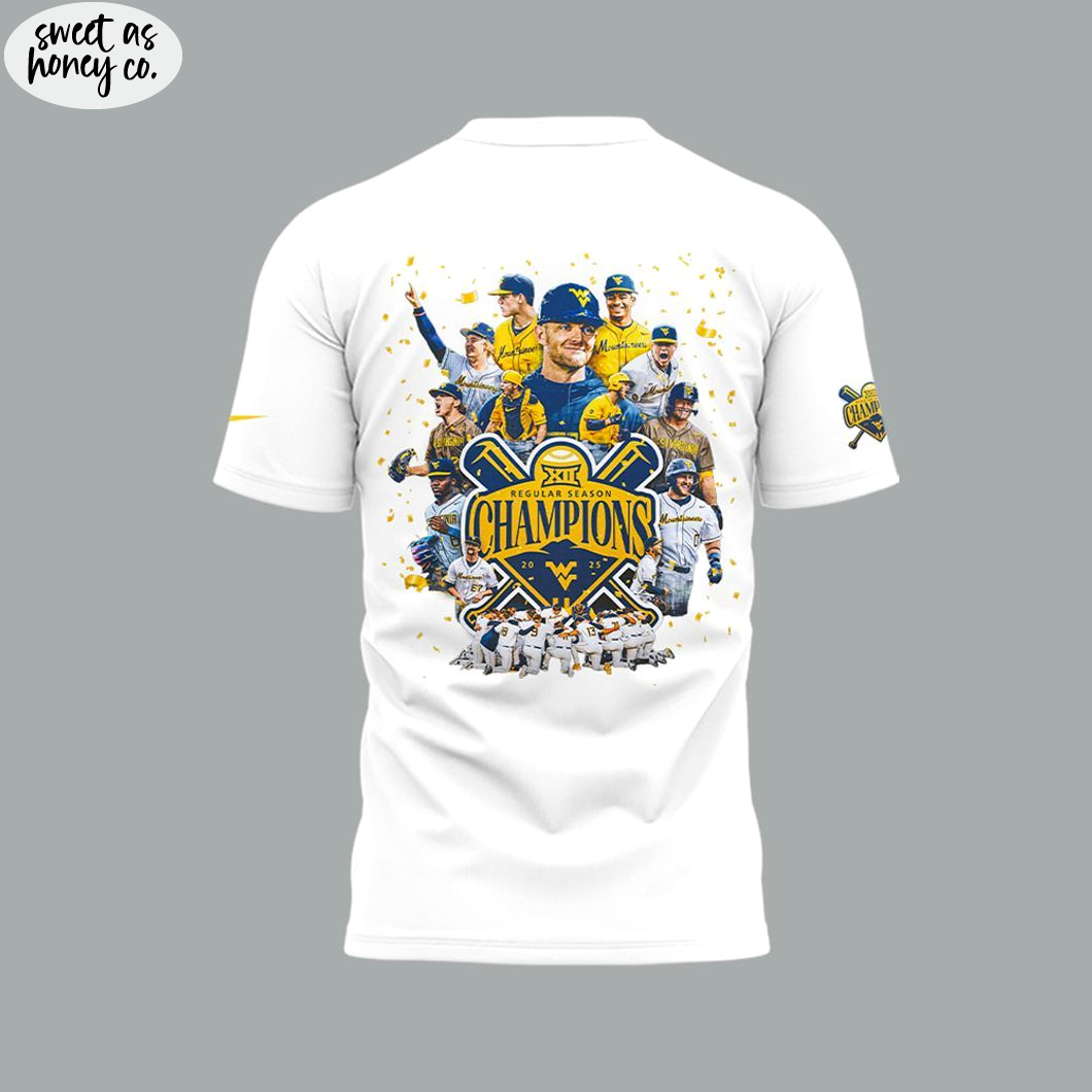 WVU West Virginia Mountaineers 2025 Big 12 Champions T-Shirt WVU West Virginia Mountaineers 2025 Big 12 Champions T-Shirt